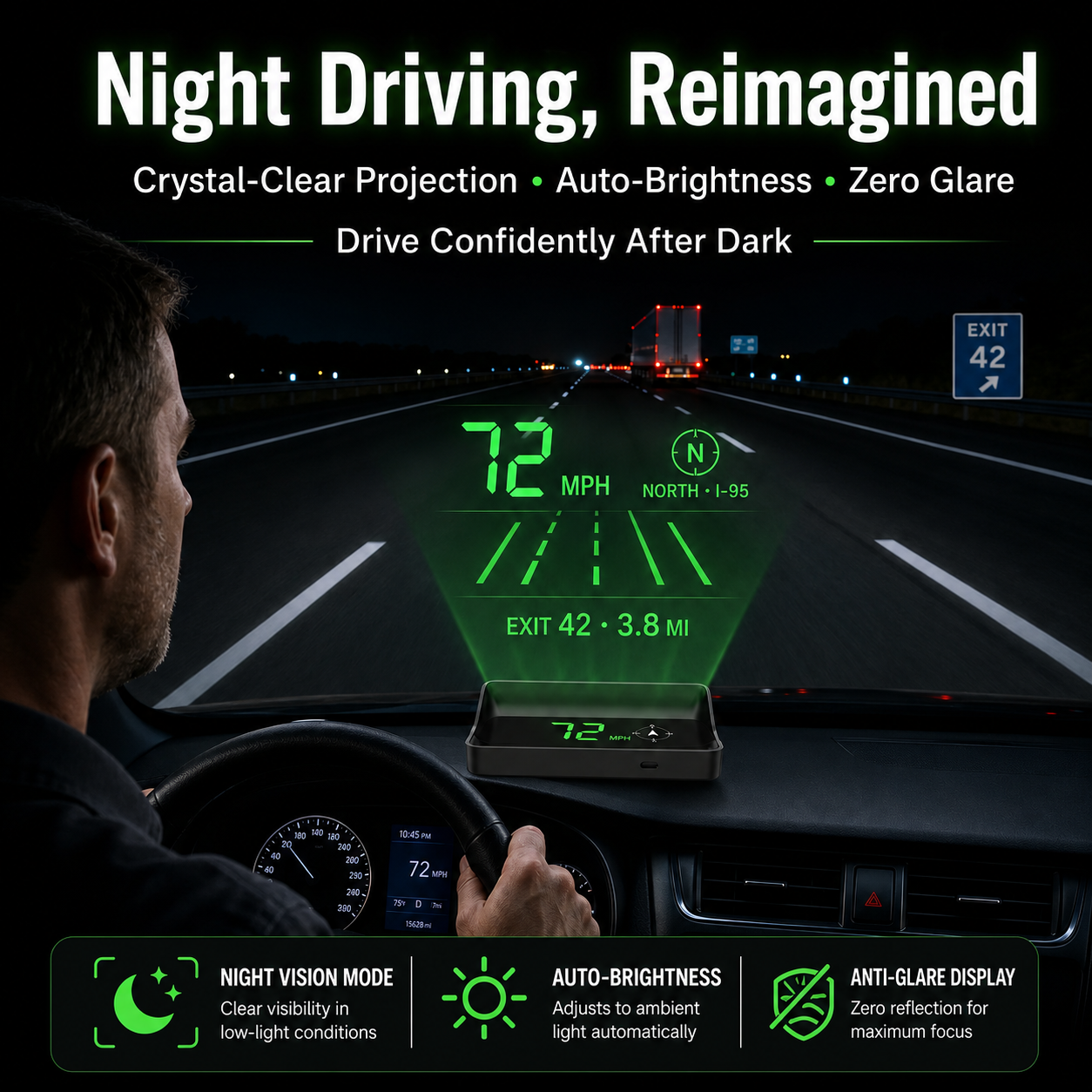 👑Head-Up Display (HUD) Car GPS Digital Speedometer
