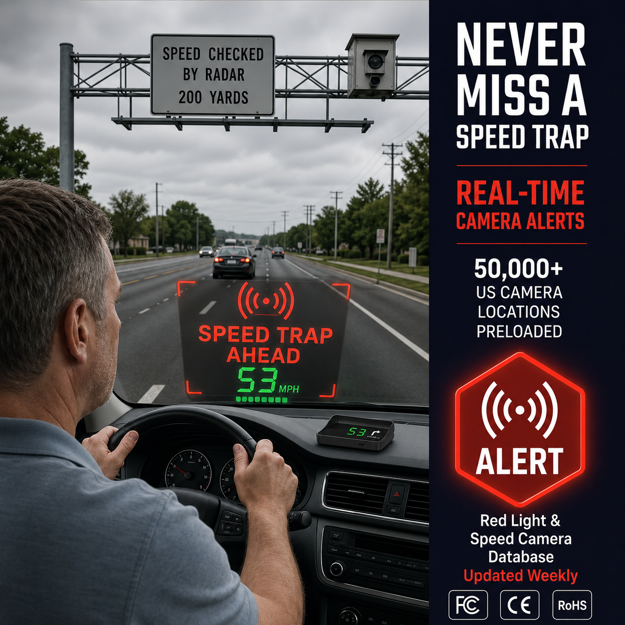 👑Head-Up Display (HUD) Car GPS Digital Speedometer