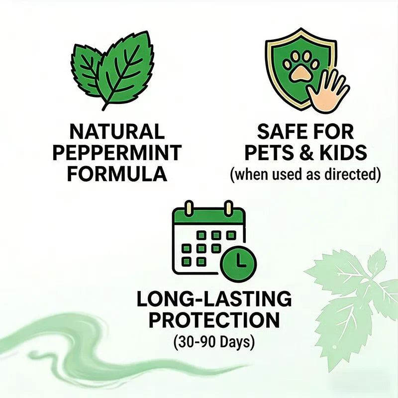 🦟 70% OFF NOW!🔇 🟢 Natural Peppermint Rodent Repellent Tablets – 10 Pack