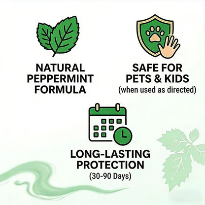 🦟 70% OFF NOW!🔇 🟢 Natural Peppermint Rodent Repellent Tablets – 10 Pack