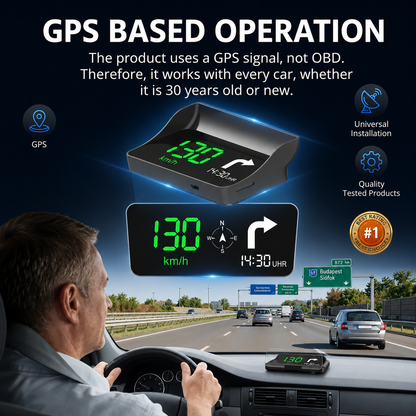 👑Head-Up Display (HUD) Car GPS Digital Speedometer