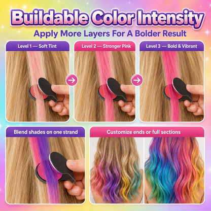 🎨12-Color Temporary Hair Chalk Set for Kids & Teens